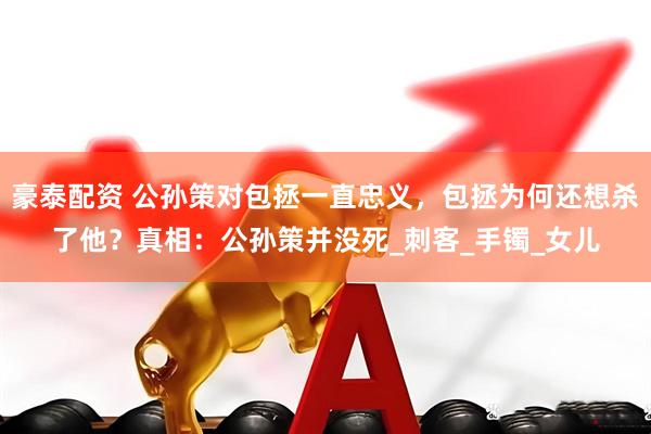 豪泰配资 公孙策对包拯一直忠义,包拯为何还想杀了他?真相:公孙策并没死_刺客_手镯_女儿